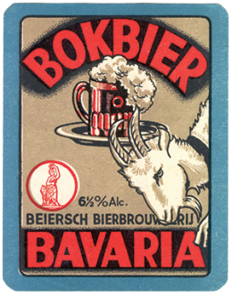 Label Bavaria Bokbier uit 19e eeuw