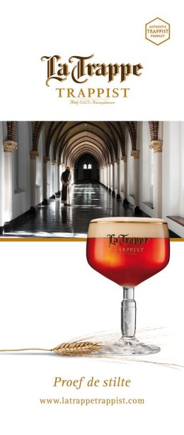 La Trappe banner, proef de stilte