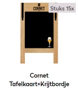 Cornet Tafelkaart+Krijtbordje '21 15St