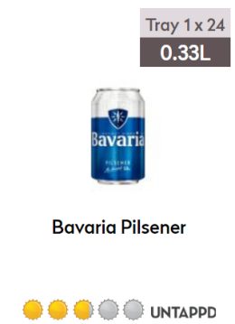 Bavaria tray 1x24 0,33