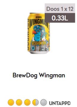 Wingman blik 0,33