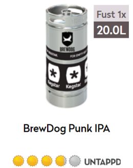 BrewDog Punk IPA fust 20L