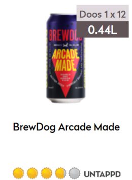 Arcade Made blik 0,44