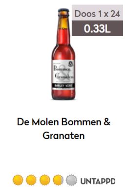 Molen Bommen & Granaten fles 0,33