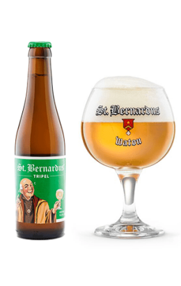 St. Bernardus Tripel fles met glas