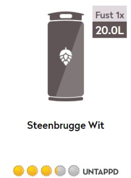 Steenbrugge wit fust