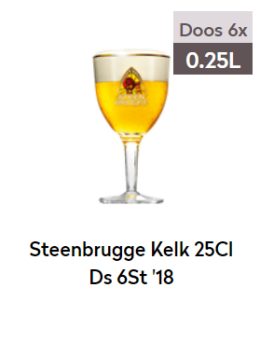 Steenbrugge glas 0,25