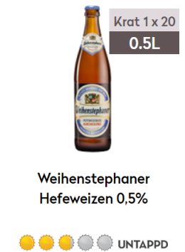 weihenstephaner 0,5% 0,5L
